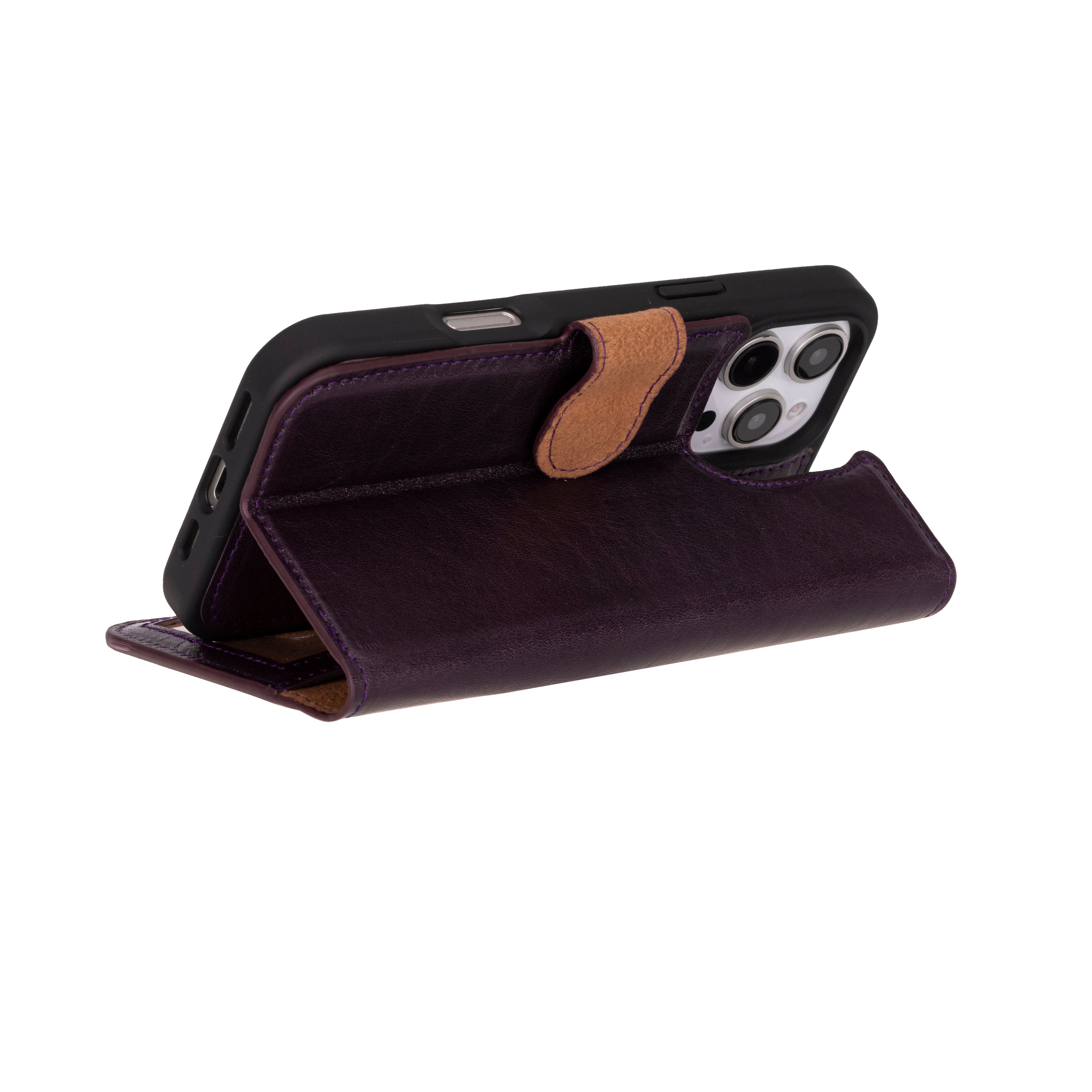 iPhone 16 Pro Max Leather Detachable Wallet Case