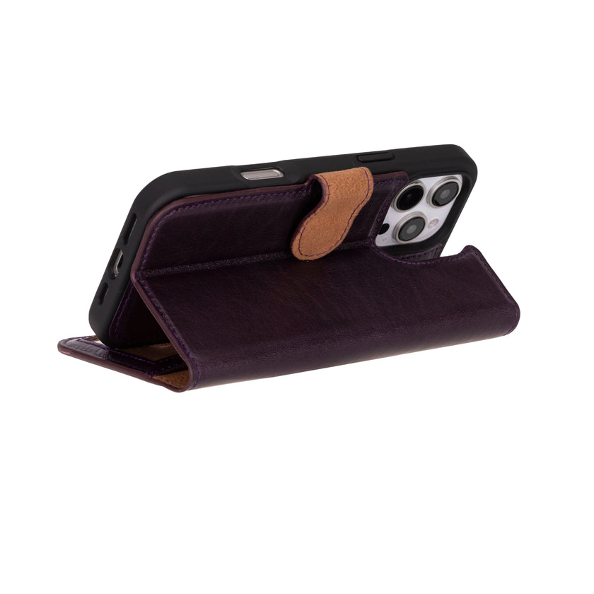 iPhone 16 Pro Max Leather Detachable Wallet Case