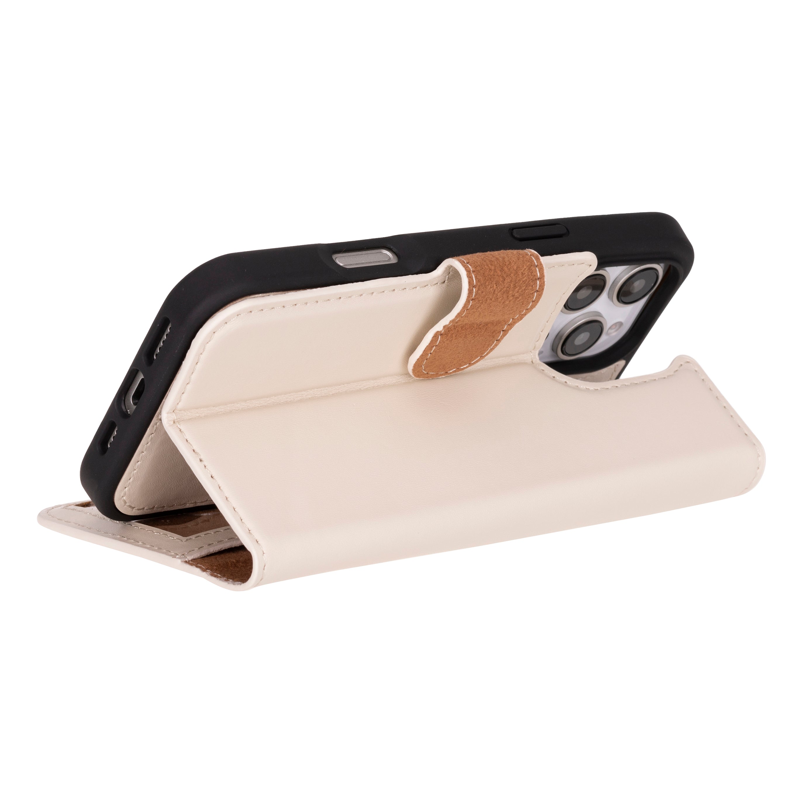 iPhone 16 Pro Detachable Leather Wallet Case