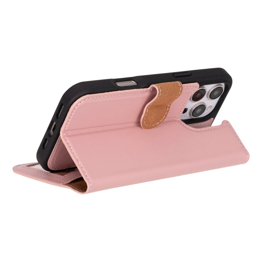 iPhone 16 Pro Detachable Leather Wallet Case