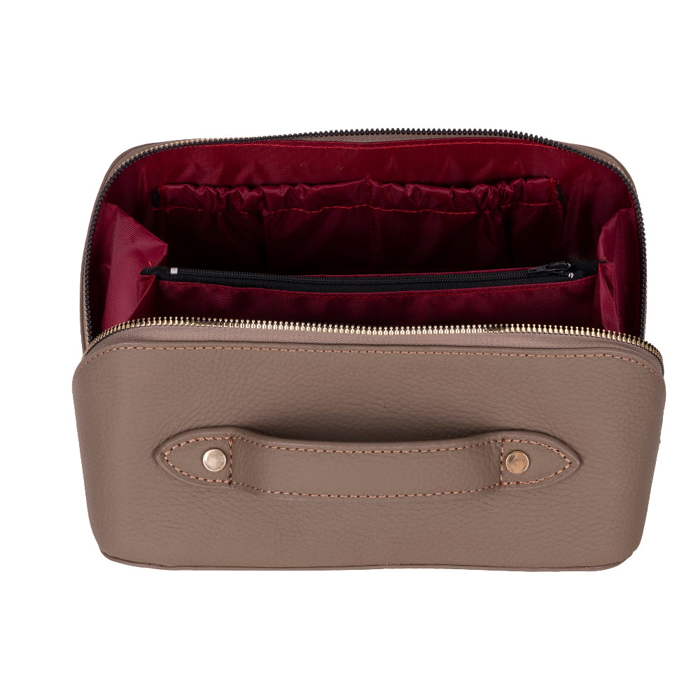 Vena Leather Makeup Bag
