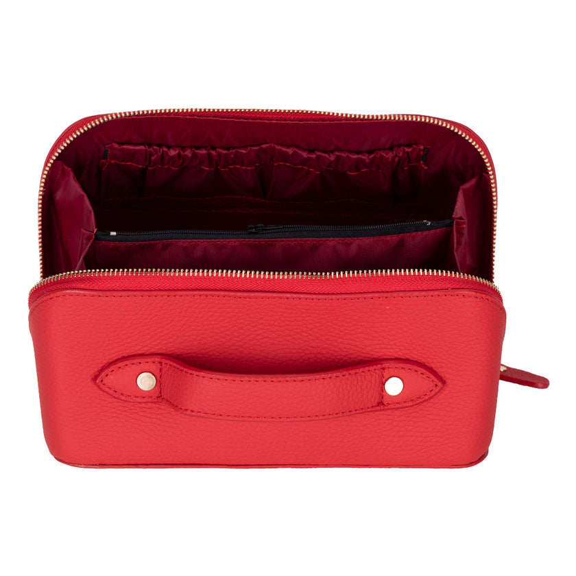 Vena Leather Makeup Bag