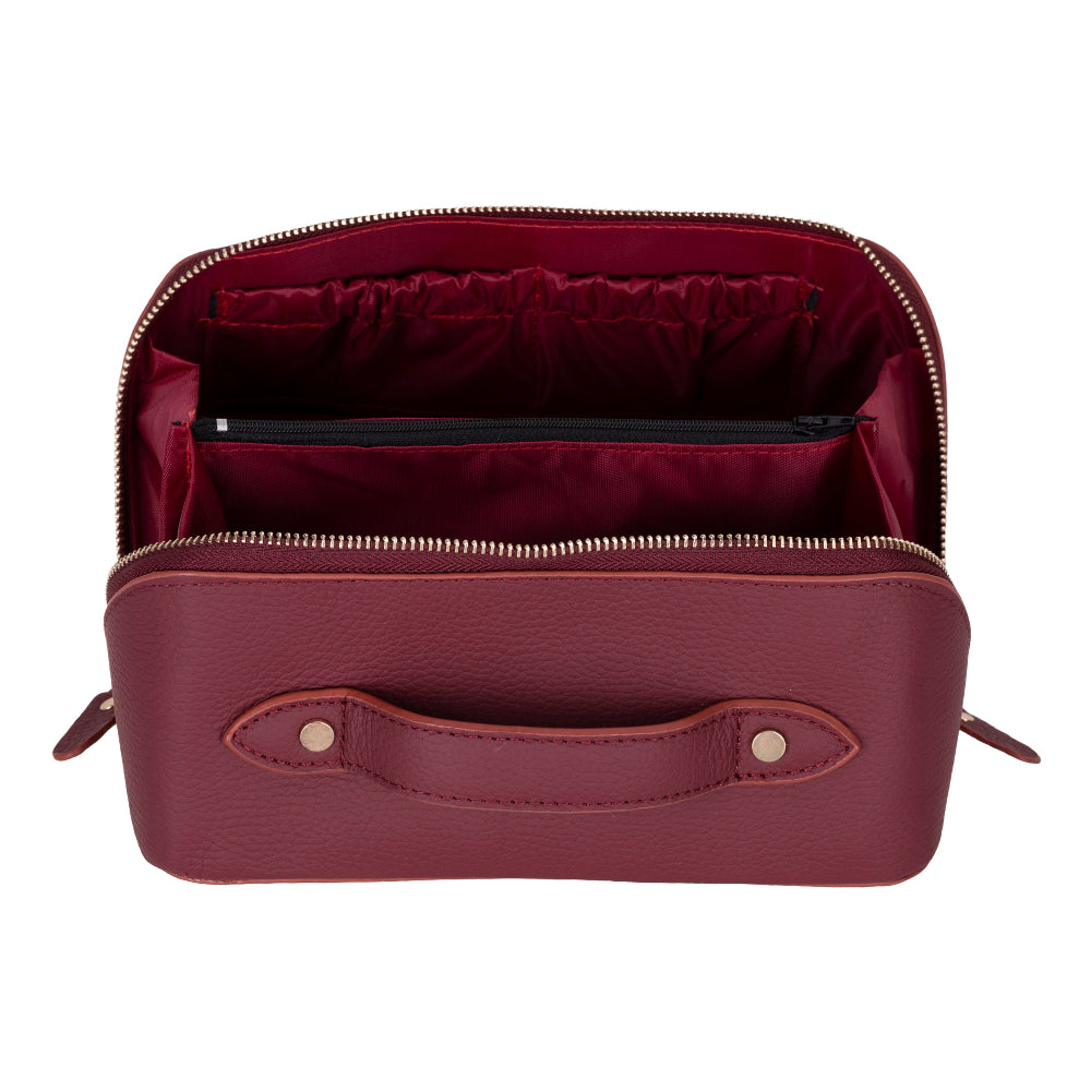 Vena Leather Makeup Bag