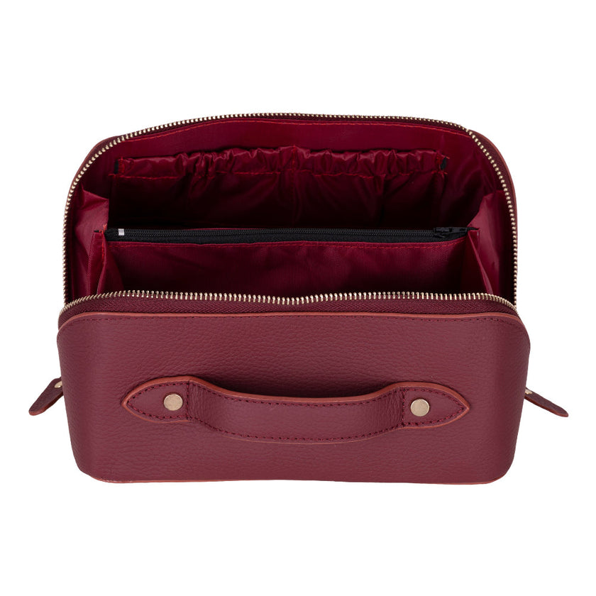 Vena Leather Makeup Bag
