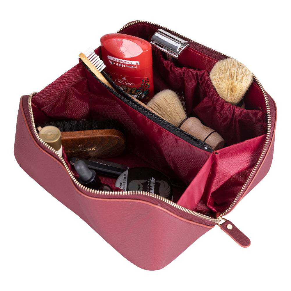 Vena Leather Makeup Bag