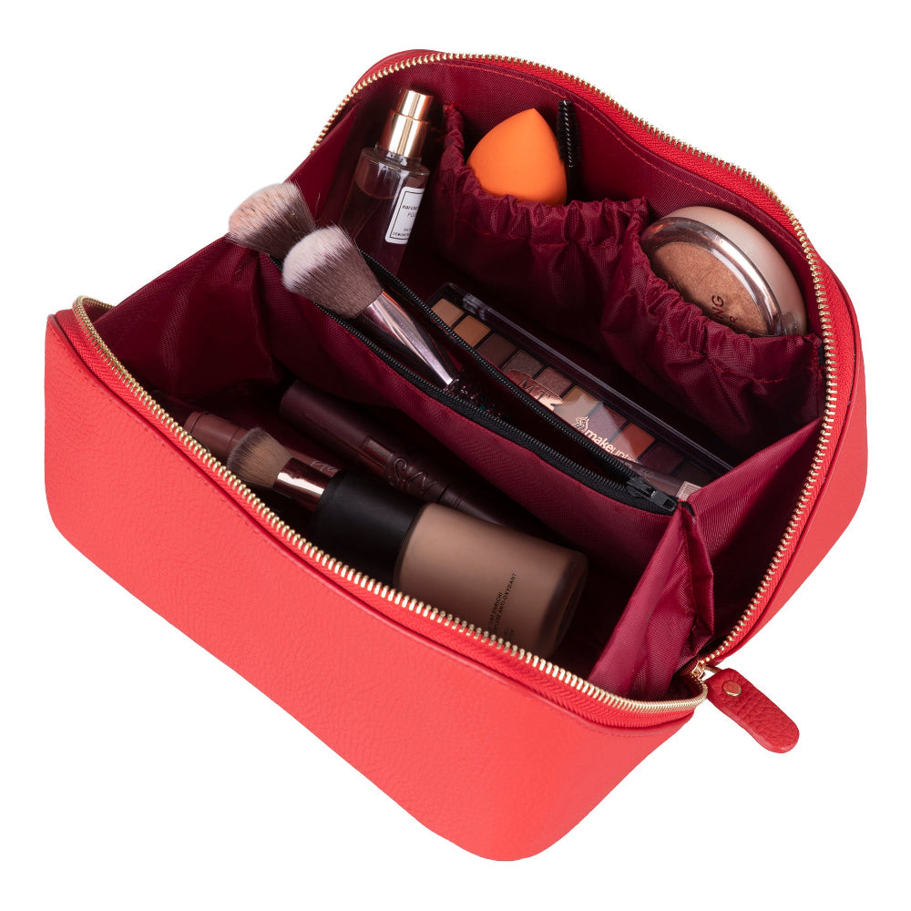 Vena Leather Makeup Bag