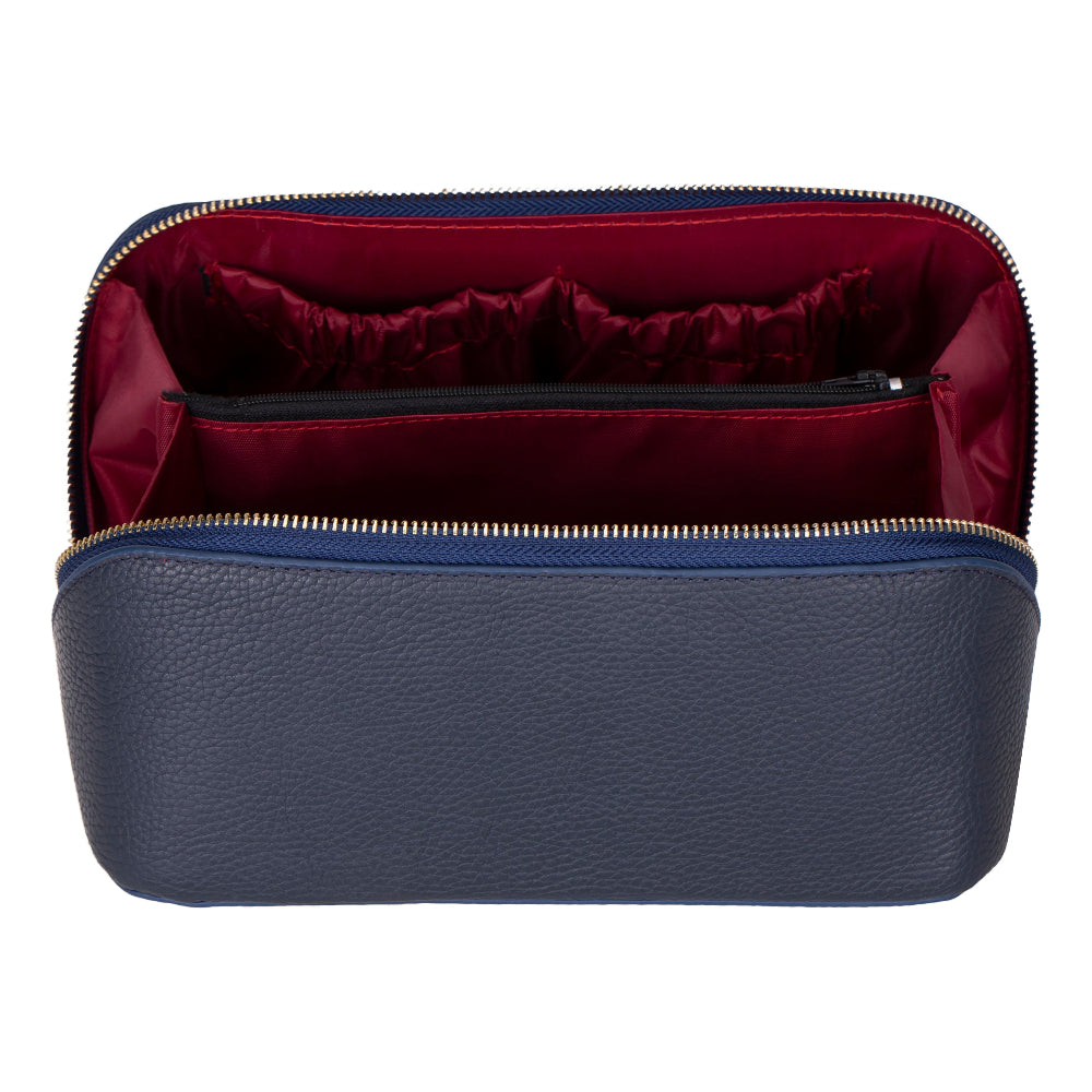 Vena Leather Makeup Bag