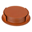 Solces Cup Leather Coaster Set