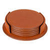 Solces Cup Leather Coaster Set