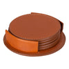 Solces Cup Leather Coaster Set