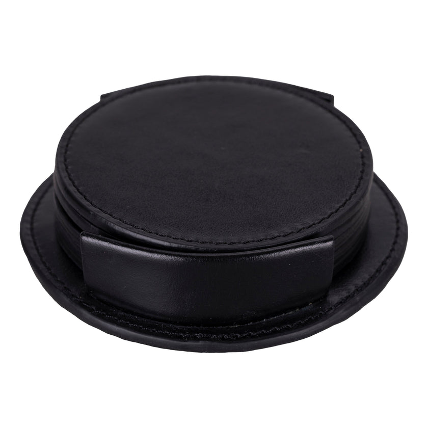 Solces Cup Leather Coaster Set