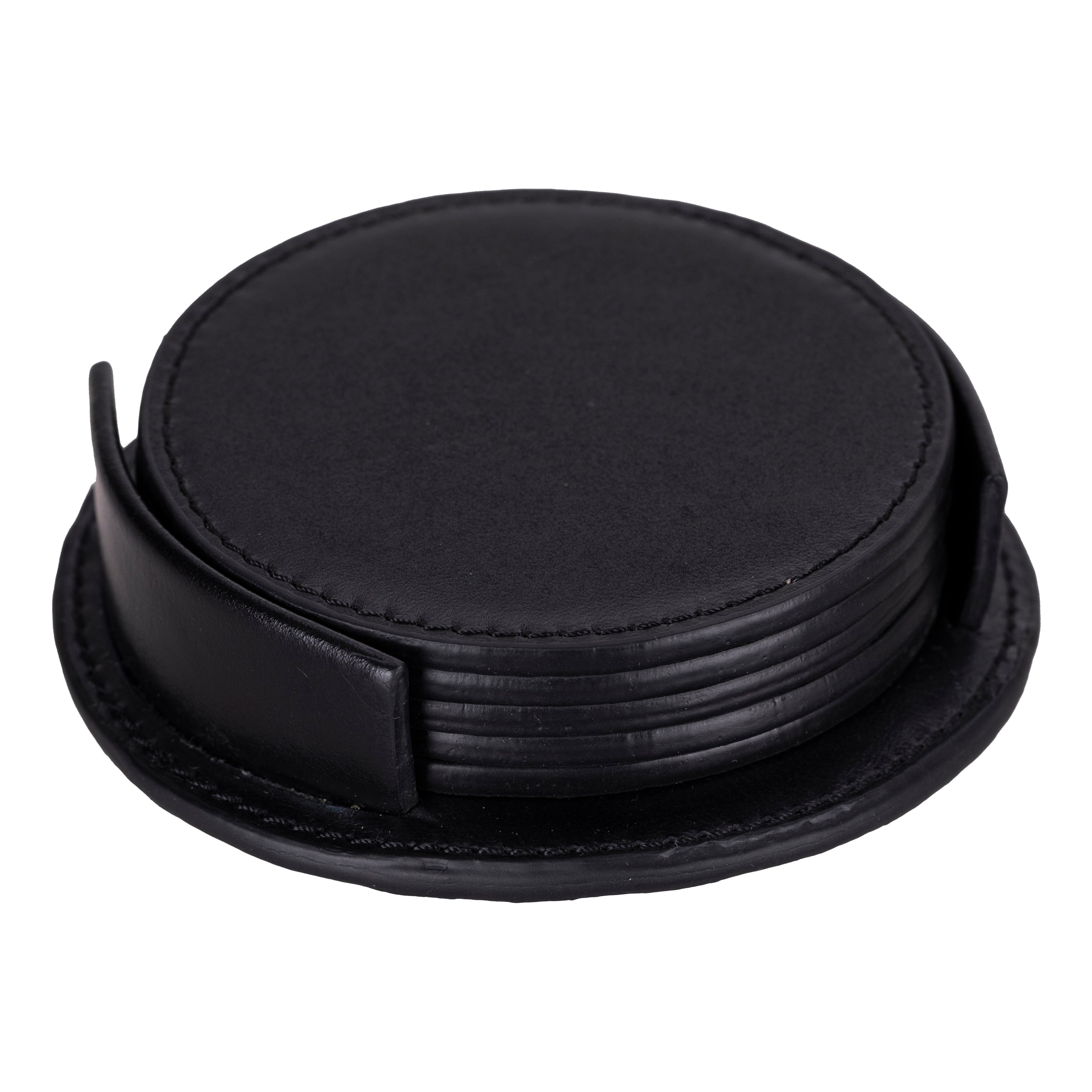 Solces Cup Leather Coaster Set