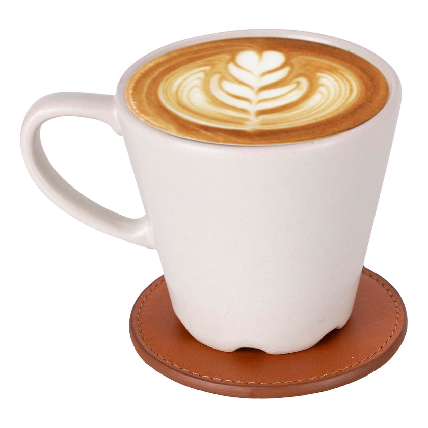 Solces Cup Leather Coaster Set