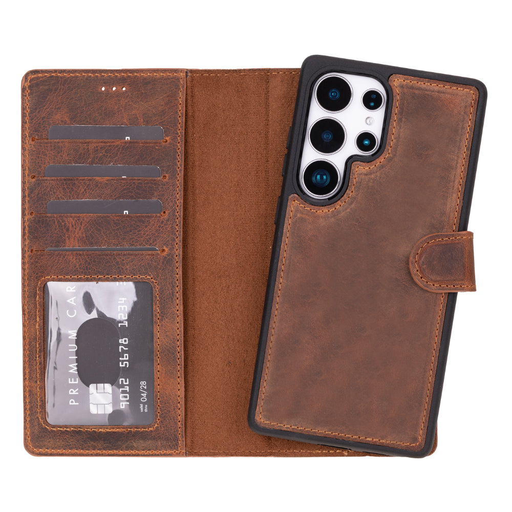 Samsung Galaxy S25 Ultra Detachable Leather Wallet Case