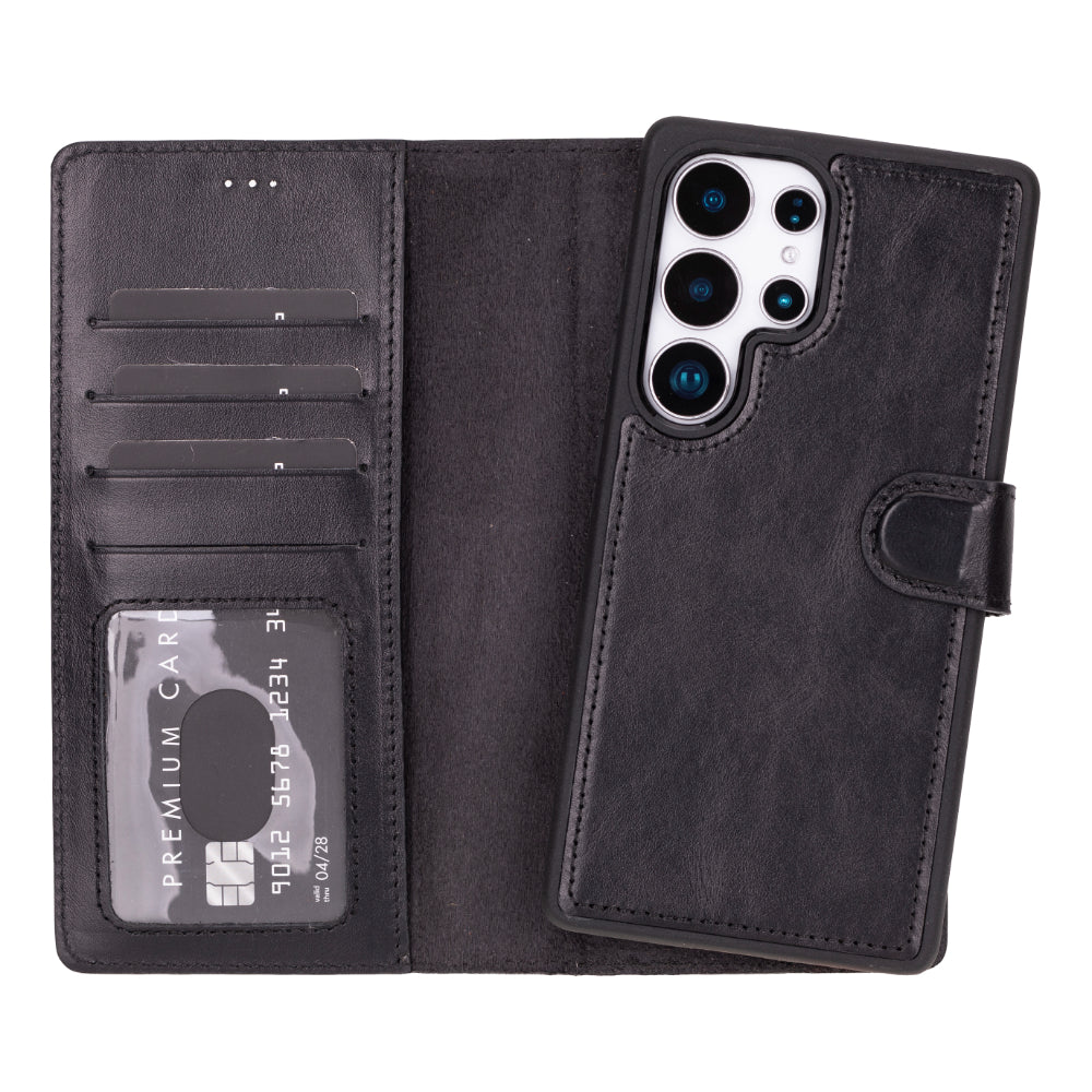 Samsung Galaxy S25 Ultra Detachable Leather Wallet Case
