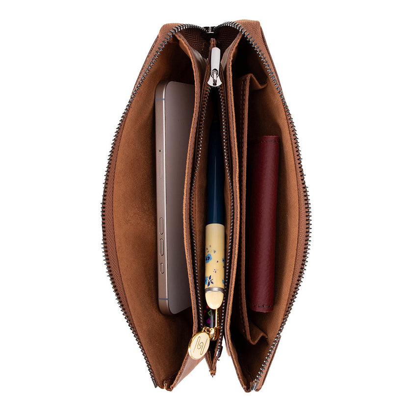 Vibe Leather Clutch Bag