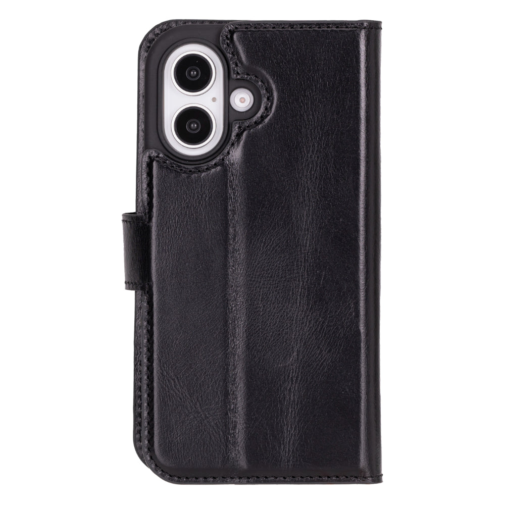 iPhone 16 Detachable Leather Wallet Case