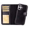 iPhone 16 Detachable Leather Wallet Case