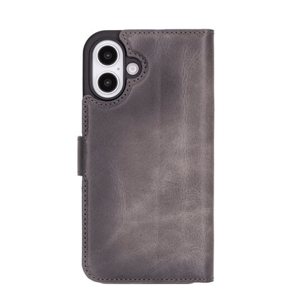 iPhone 16 Detachable Leather Wallet Case