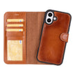 iPhone 16 Detachable Leather Wallet Case