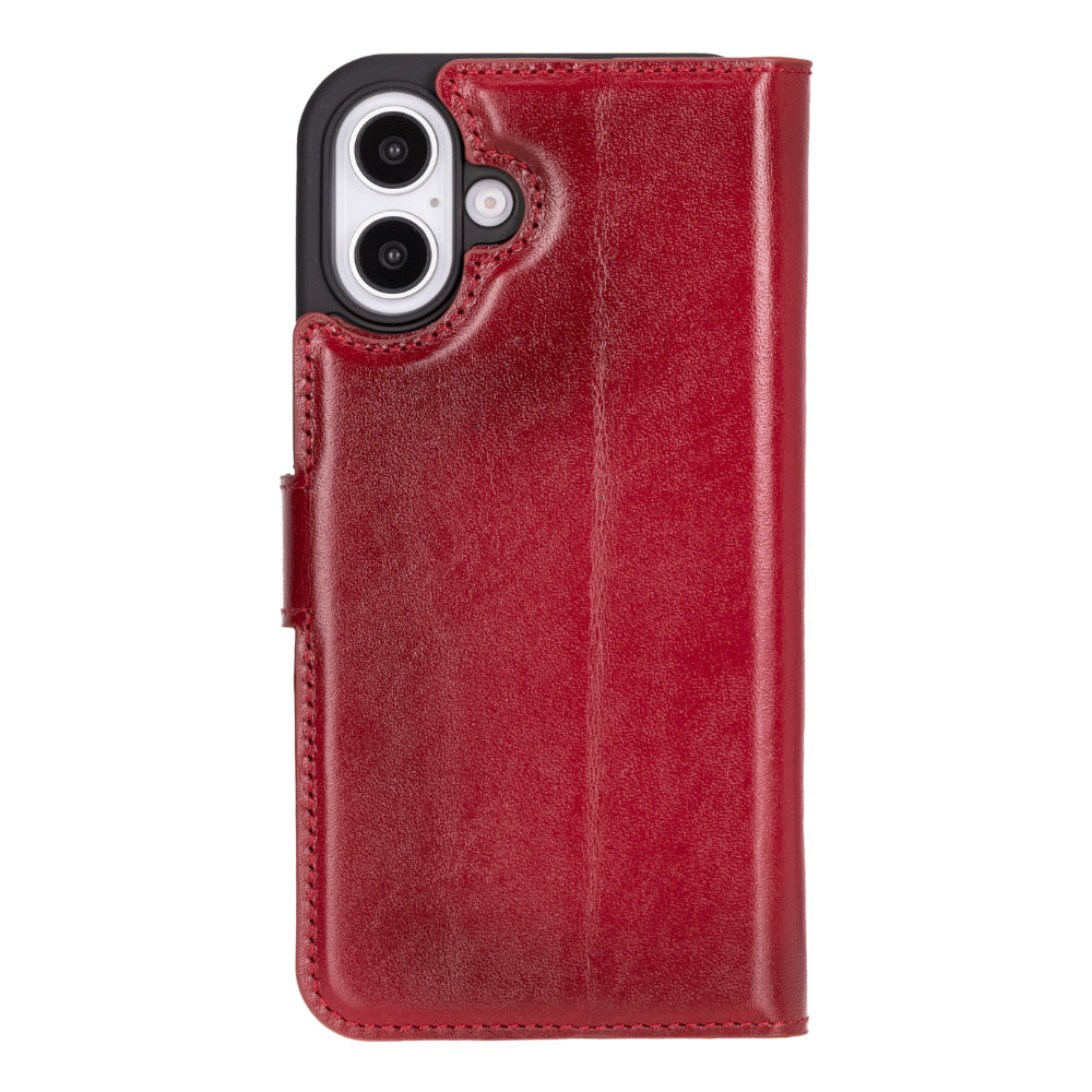 iPhone 16 Detachable Leather Wallet Case