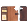iPhone 16 Detachable Leather Wallet Case