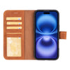 iPhone 16 Detachable Leather Wallet Case