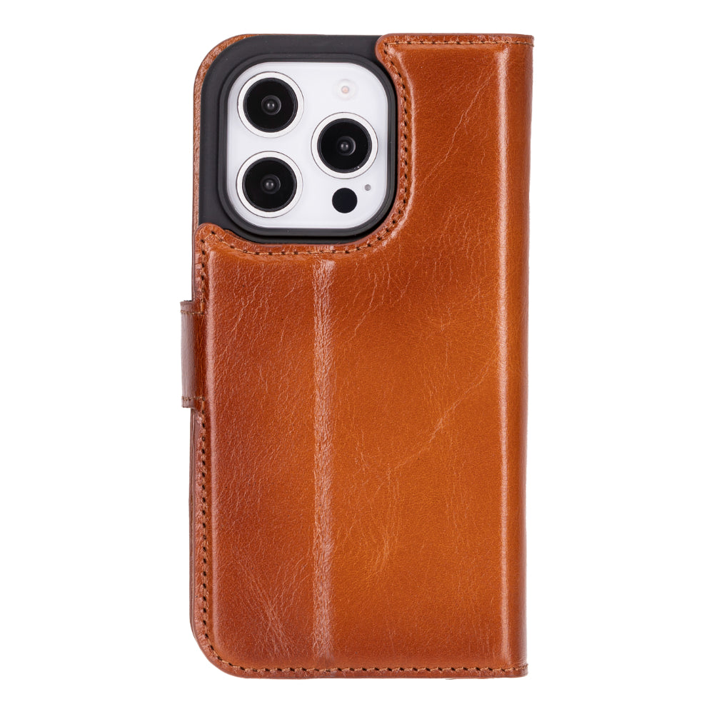 iPhone 16 Pro Detachable Leather Wallet Case