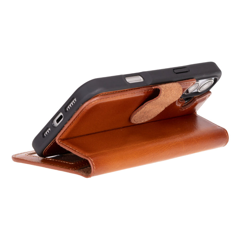 iPhone 16 Detachable Leather Wallet Case