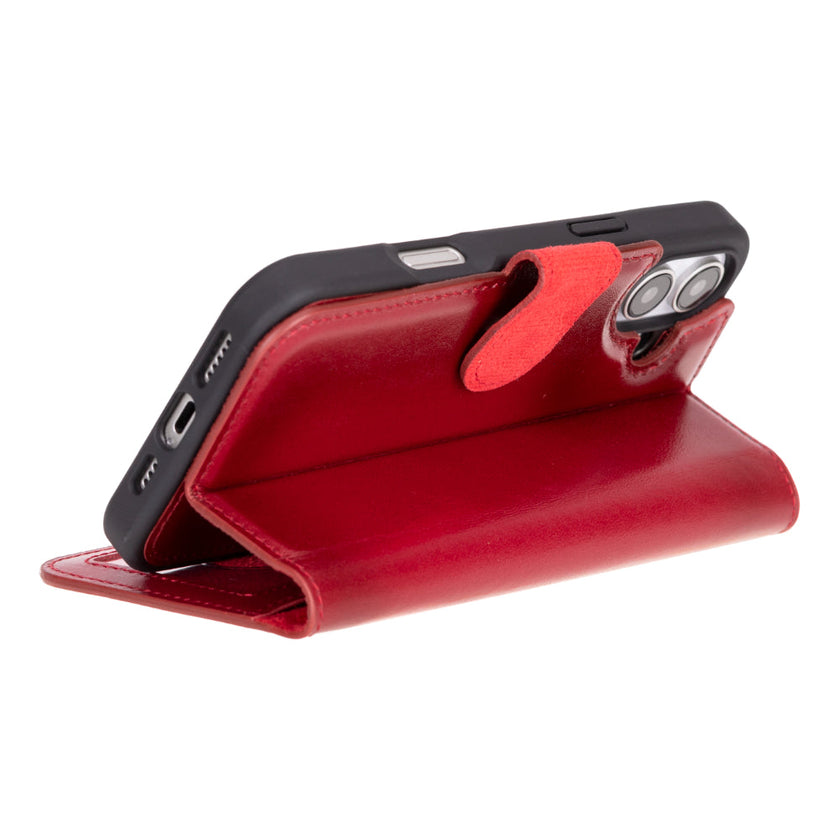 iPhone 16 Detachable Leather Wallet Case