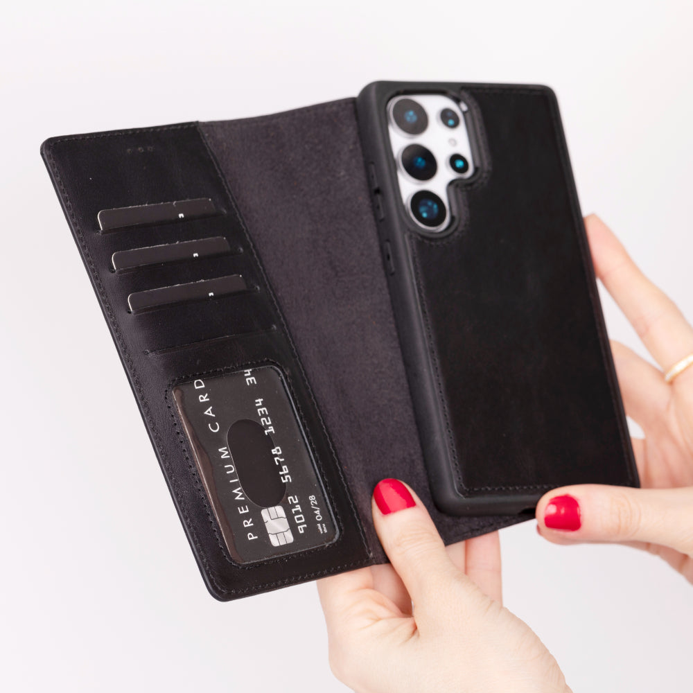 Samsung Galaxy S25 Ultra Detachable Leather Wallet Case