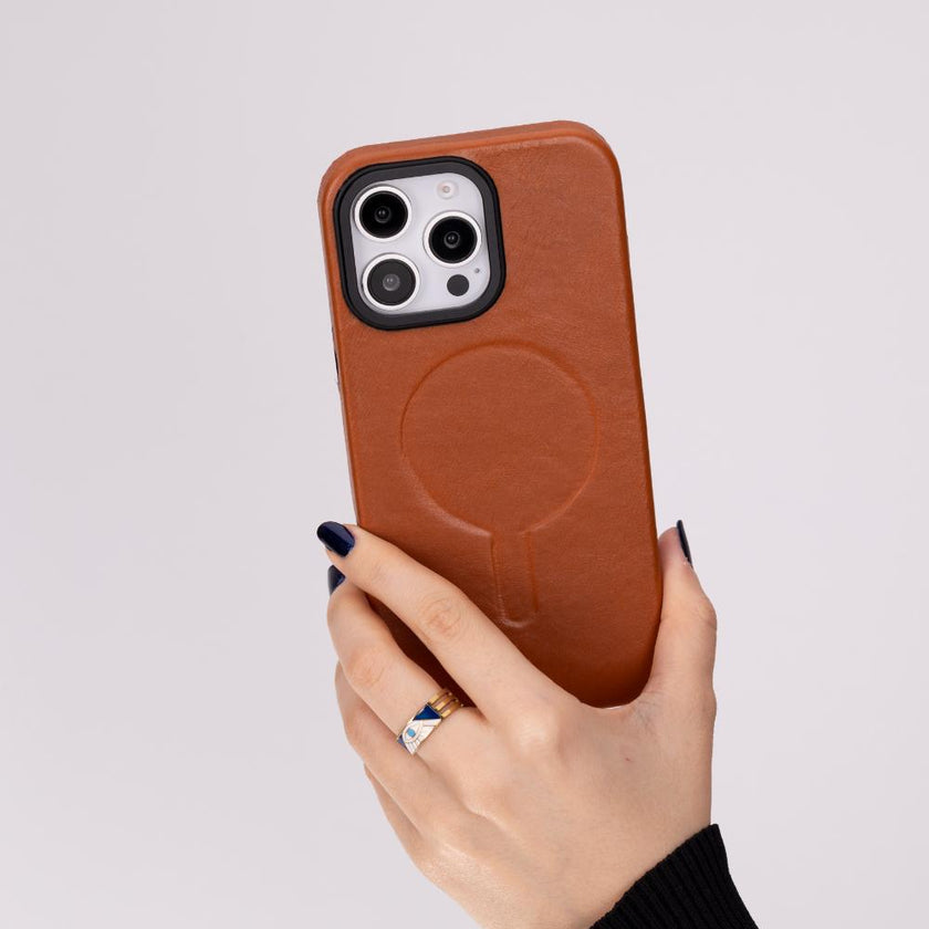 iPhone 16 Pro Max Leather Snap Case