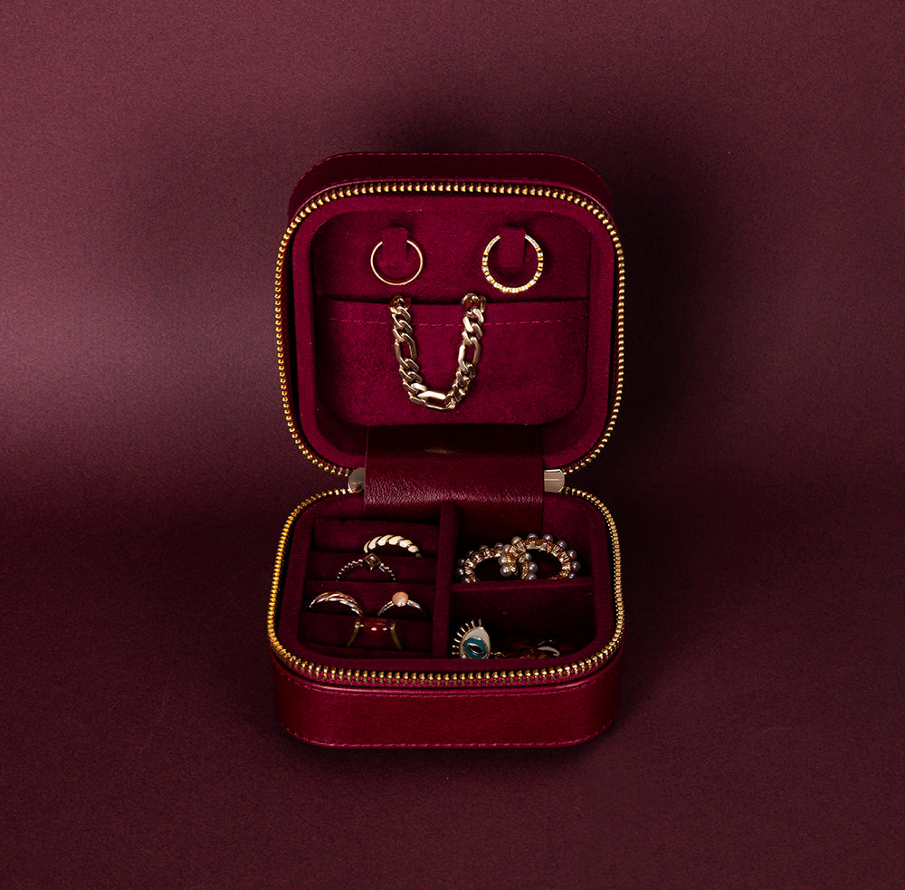 Kate Leather Jewelry Box, Medium