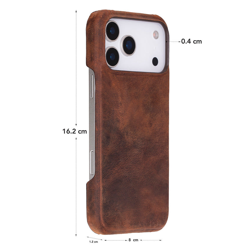 iPhone 17 Pro Max Leather Snap Case