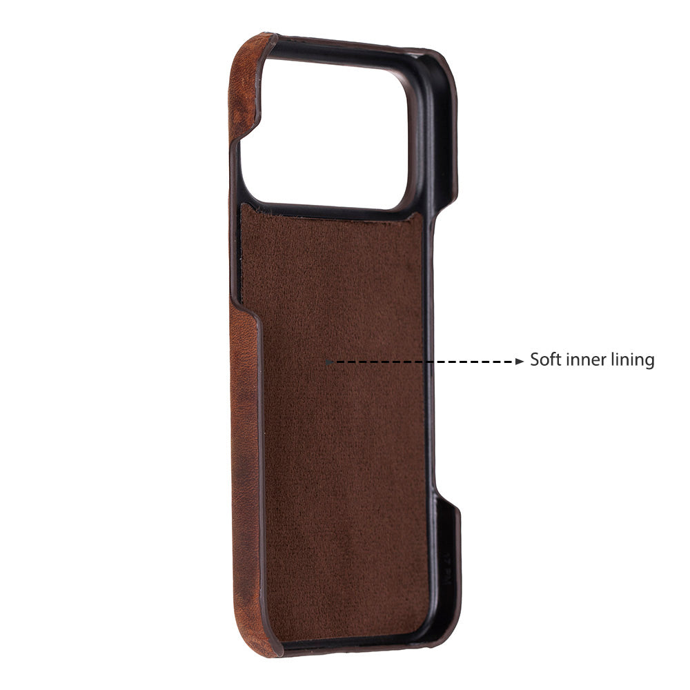iPhone 17 Pro Max Leather Snap Case