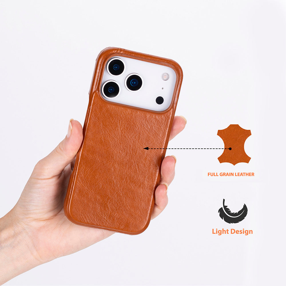 iPhone 17 Pro Leather Snap Case