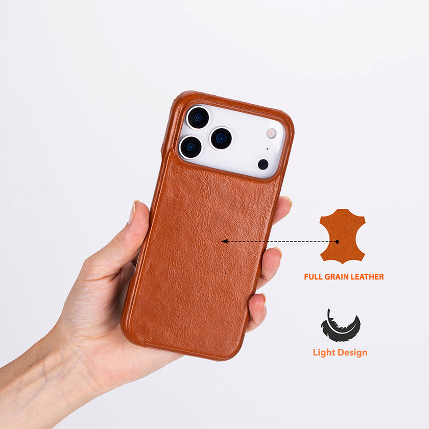 iPhone 17 Pro Max Leather Snap Case