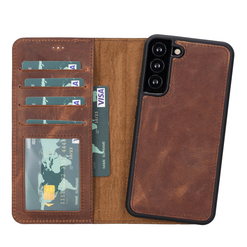 Samsung Galaxy S22 Leather Detachable Wallet Case