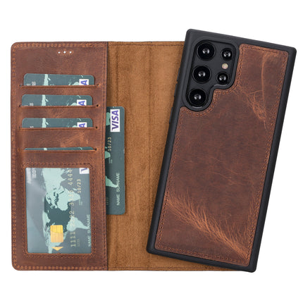 Samsung Galaxy S23 Leather Detachable Wallet Case