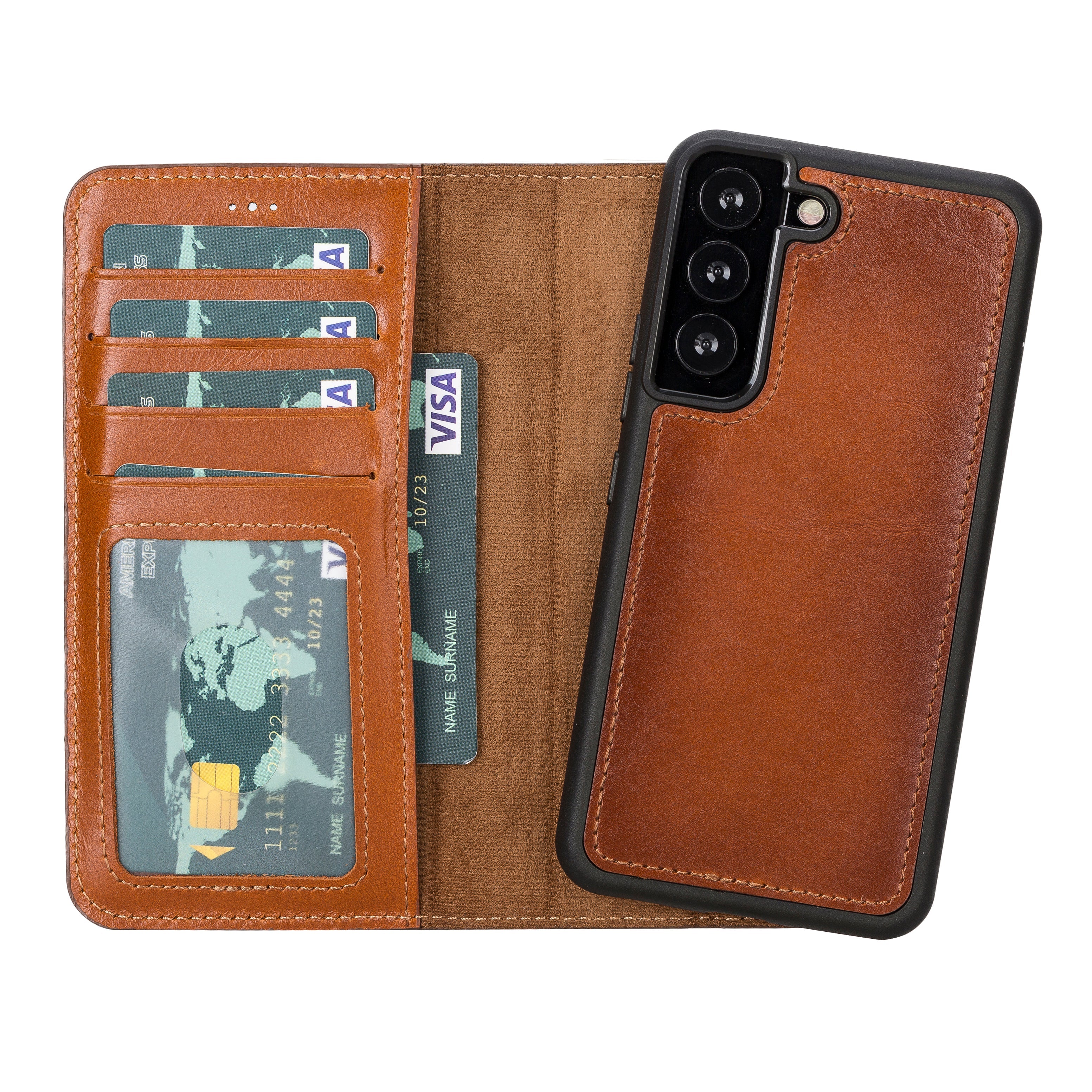 Samsung Galaxy S23 Plus Leather Detachable Wallet Case