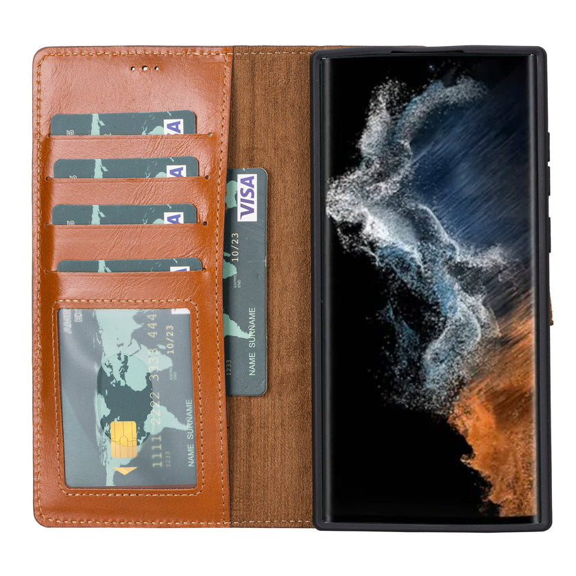 Samsung Galaxy S22 Plus Leather Detachable Wallet Case