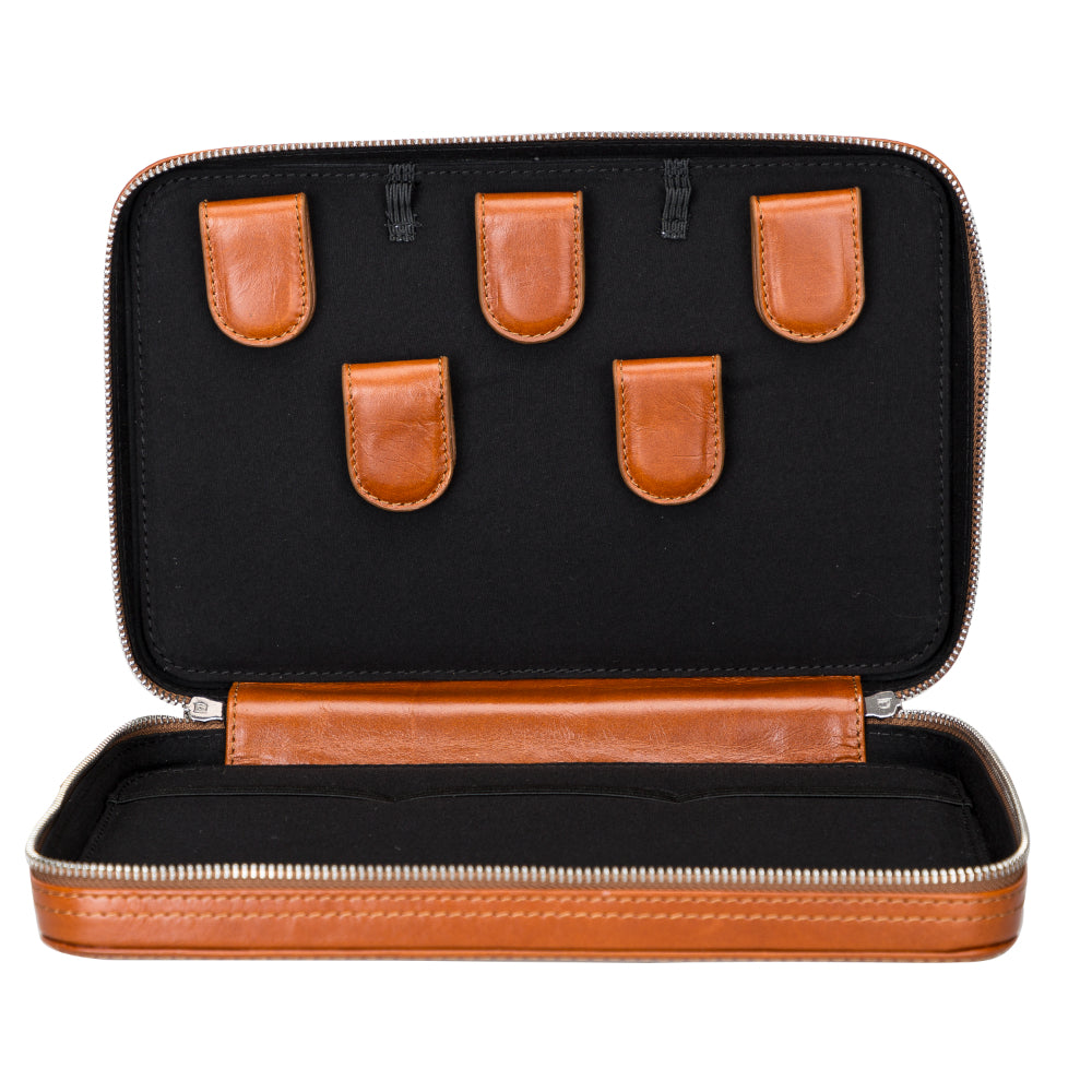 Epsilon Leather Travel Cable Organizer