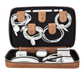 Epsilon Leather Travel Cable Organizer