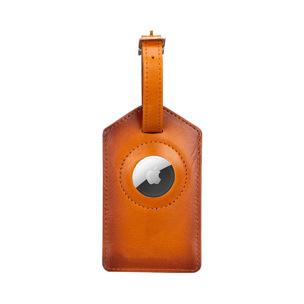 Kula AirTag Leather Luggage Tag