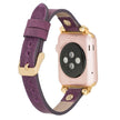 Leather Apple Watch Bands - Ferro Gold Trok Style